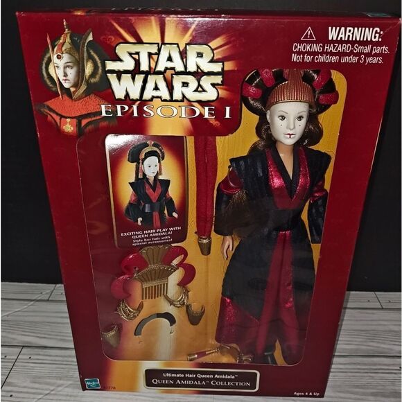 1998 Hasbro Star Wars Episode I 12" Ultimate Hair Queen Amidala Doll Figure New - Picture 3 of 10